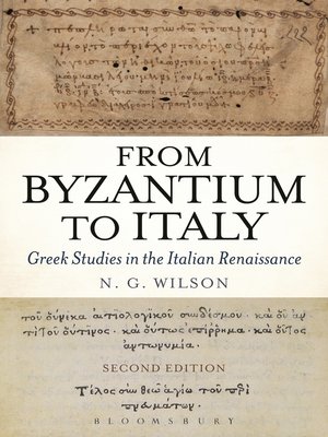 cover image of From Byzantium to Italy